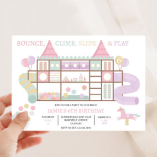 Invitación a fiesta de cumpleaños en el centro de 