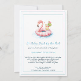 Invitación a Fiesta de Cumpleaños en la Piscina co