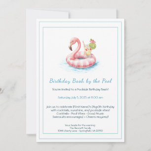Invitación a Fiesta de Cumpleaños en la Piscina co