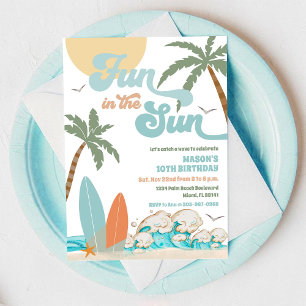 Invitación a Fiesta de Cumpleaños en la Playa