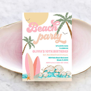 Invitación a Fiesta de Cumpleaños en la Playa