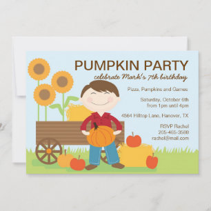Invitación a fiesta de cumpleaños en otoño