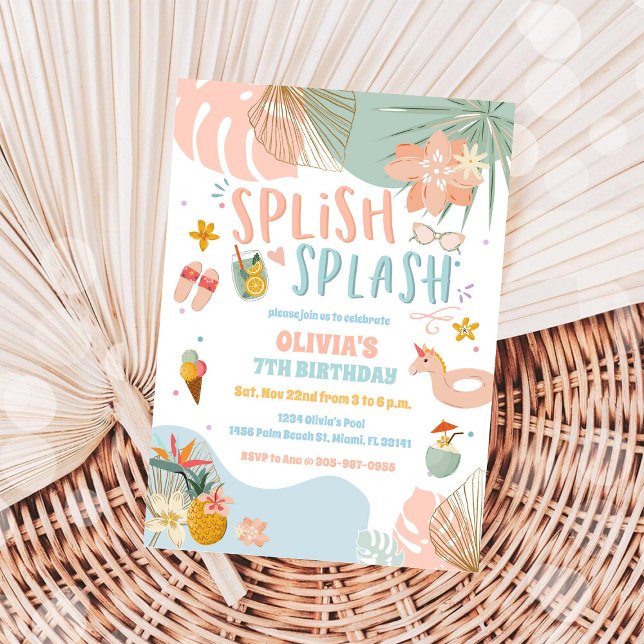 Invitación a Fiesta de Cumpleaños en Piscina Tropi (Subido por el creador)