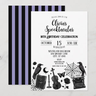 Invitación a fiesta de cumpleaños en Spooktacular