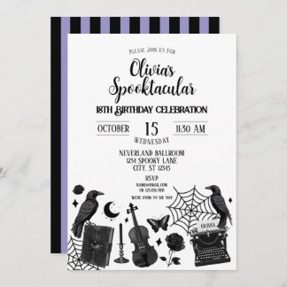 Invitación a fiesta de cumpleaños en Spooktacular