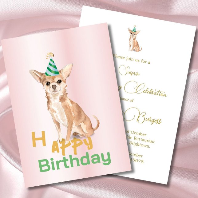 Invitación a fiesta de cumpleaños feliz de perro d (Subido por el creador)