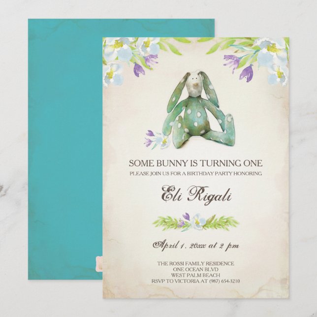 Invitación a fiesta de cumpleaños ~ Invitación con (Anverso / Reverso)
