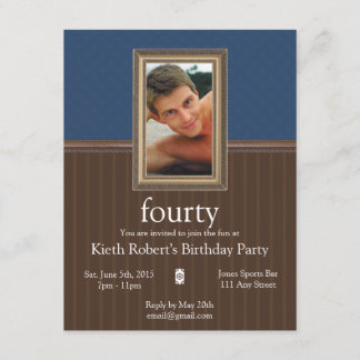 Invitación a fiesta de cumpleaños masculina