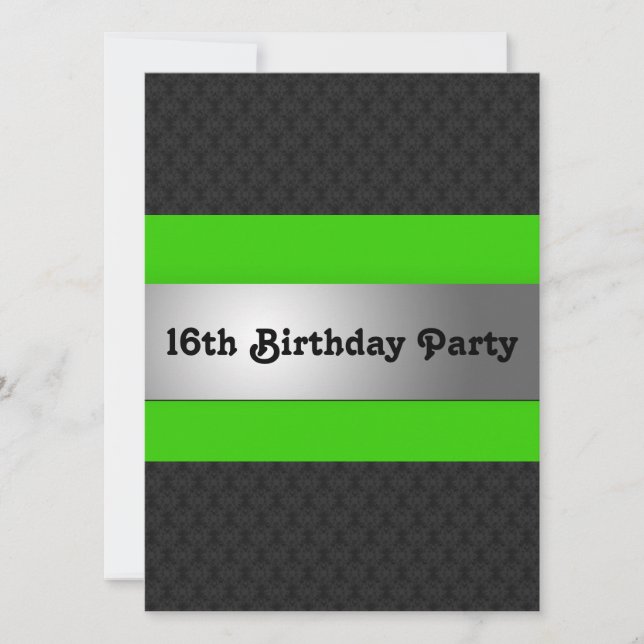 Invitación a fiesta de cumpleaños número 16 del ni (Anverso)