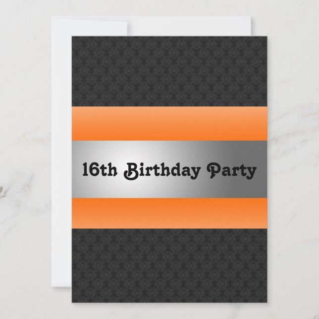 Invitación a fiesta de cumpleaños número 16 del ni (Anverso)