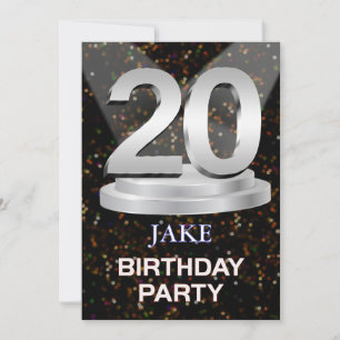 Invitación a fiesta de cumpleaños número 20 Añadir