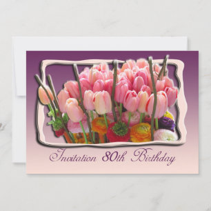 Invitación a fiesta de cumpleaños número 80