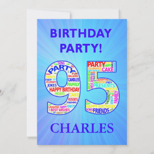 Invitación a fiesta de cumpleaños número 95 Añadir