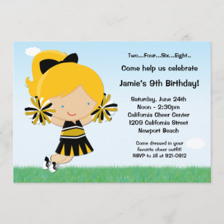 Invitación a fiesta de cumpleaños para chicas anim