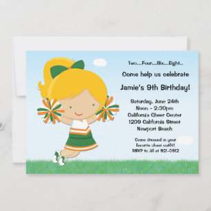 Invitación a fiesta de cumpleaños para chicas anim