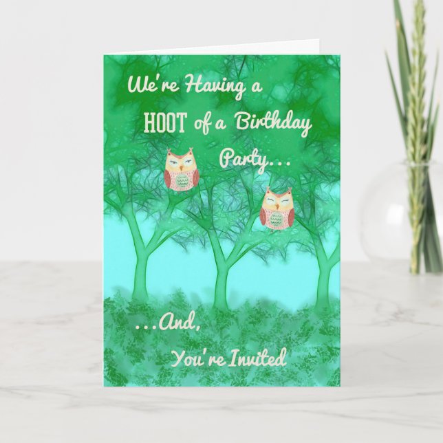 Invitación a fiesta de cumpleaños para niño o niña (Anverso)