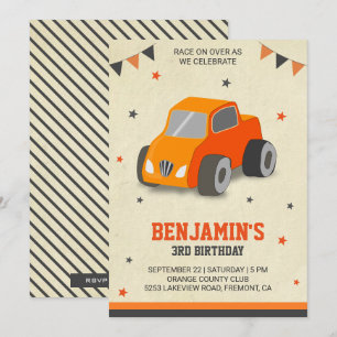 Invitación a fiesta de cumpleaños para niños de co