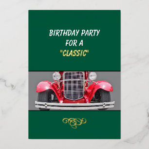invitación a fiesta de cumpleaños para un Clásico