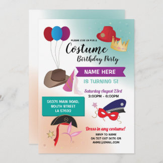 Invitación a fiesta de cumpleaños para vestir vest