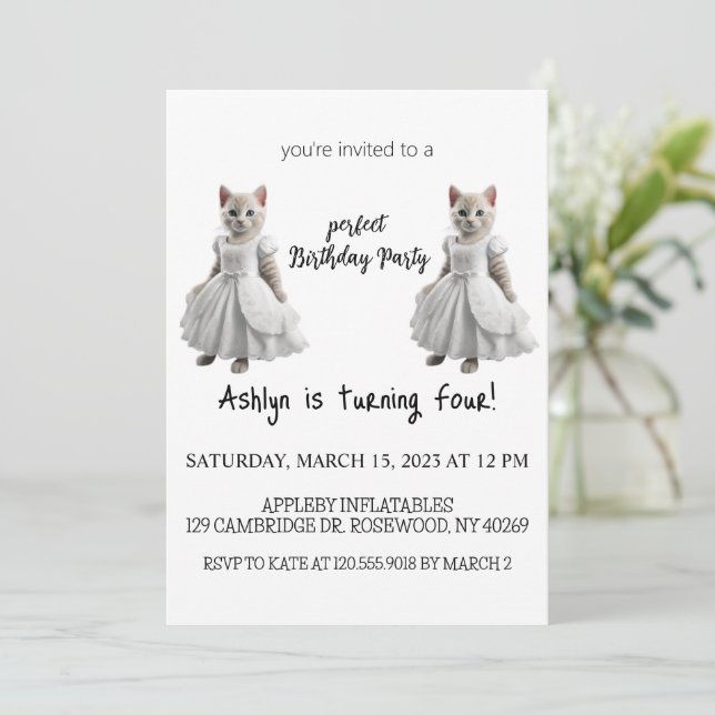 Invitación a fiesta de cumpleaños perfecta para el (Anverso de pie)
