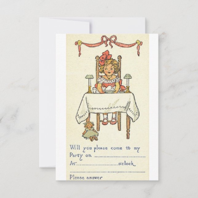 Invitación a fiesta de cumpleaños retro (Anverso)