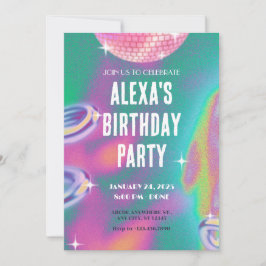 Invitación a fiesta de cumpleaños Retro y2k