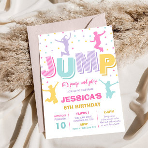 Invitación a fiesta de cumpleaños Saltemos y jugue