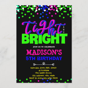 Invitación a fiesta de cumpleaños temática brillan