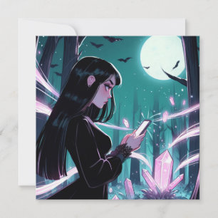 Invitación a fiesta de cumpleaños temática de bruj