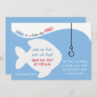 Invitación a fiesta de cumpleaños temática de pesc
