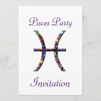Invitación a fiesta de cumpleaños temática de Pisc