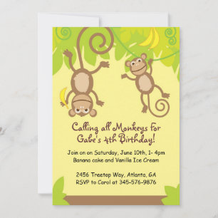 Invitación a fiesta de cumpleaños temática del mon