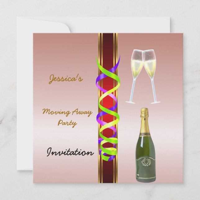 Invitación a fiesta de despedida (Anverso)