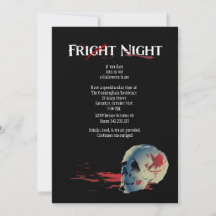 Invitación a fiesta de disfraces de cráneo de Hall