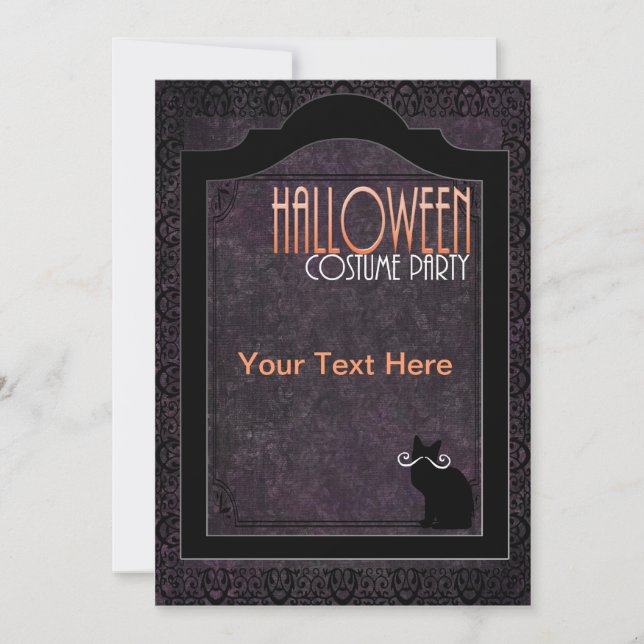 invitación a fiesta de disfraces de halloween (Anverso)