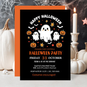 Invitación a fiesta de disfraces de Halloween
