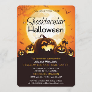Invitación a fiesta de disfraces de Halloween en S