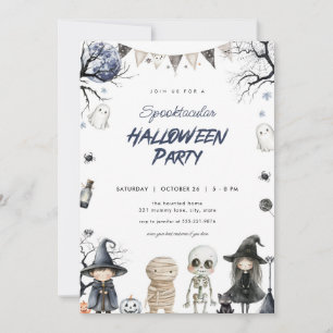Invitación a fiesta de disfraces de Halloween en S