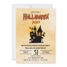 Invitación a fiesta de disfraces de Halloween Happ