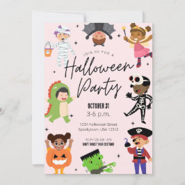 Invitación a fiesta de disfraces de Halloween para