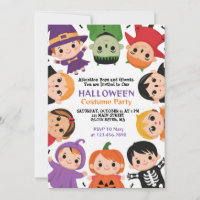 Invitación a fiesta de disfraces de Halloween para