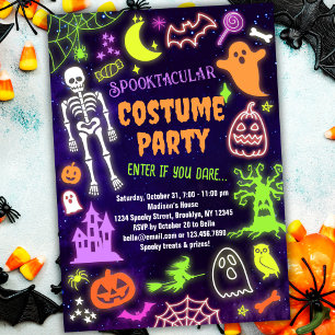 Invitación a fiesta de disfraces de Halloween Spoo