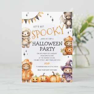 Invitación a fiesta de disfraz de Halloween de osi