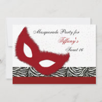 Invitación a fiesta de disfraz de Sweet 16