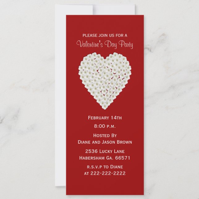 Invitación a fiesta de El día de San Valentín del  (Anverso)