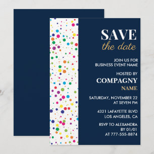 Invitación a fiesta de empresa Guardar la fecha Co