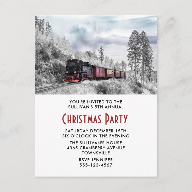 Invitación a Fiesta de escena de Navidades de invi (Anverso)