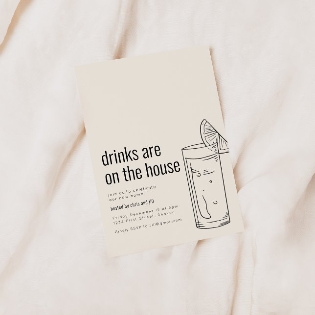 Invitación a Fiesta de Estreno de Casa con Cóctel (Subido por el creador)