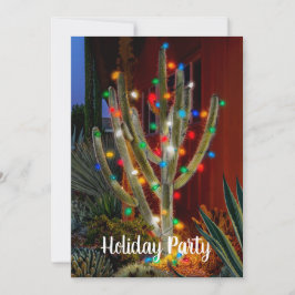 Invitación a fiesta de feriado de Cactus navidades