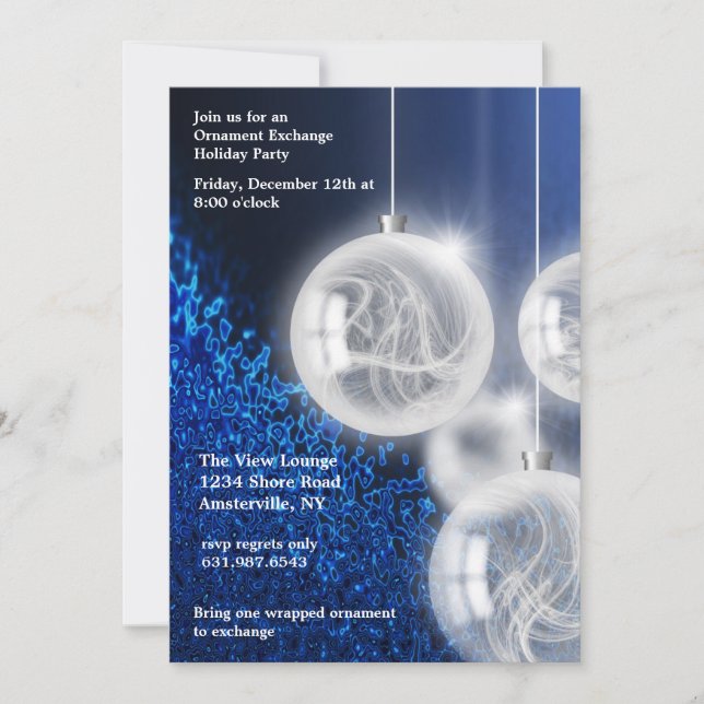 Invitación a fiesta de feriado de Exchange (Anverso)